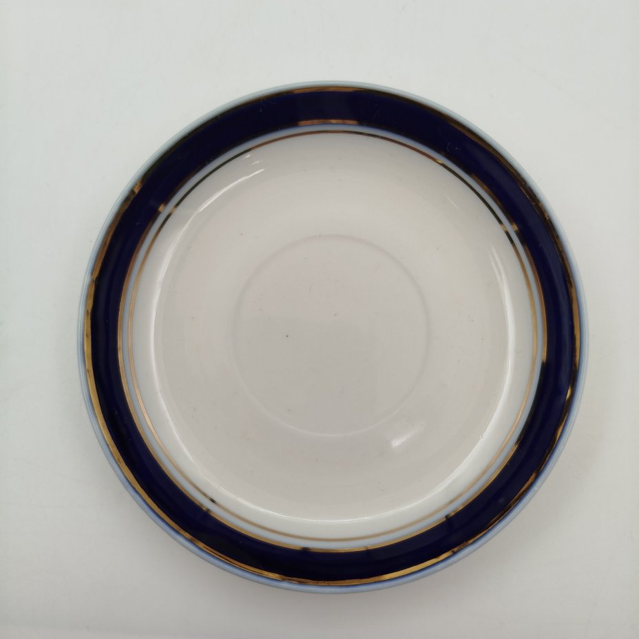 Набор из 6-ти чайных пар, фарфор, крытье, золочение, Дмитровский фарфоровый завод (ДФЗ Вербилки), СССР, 1954-1965 гг.