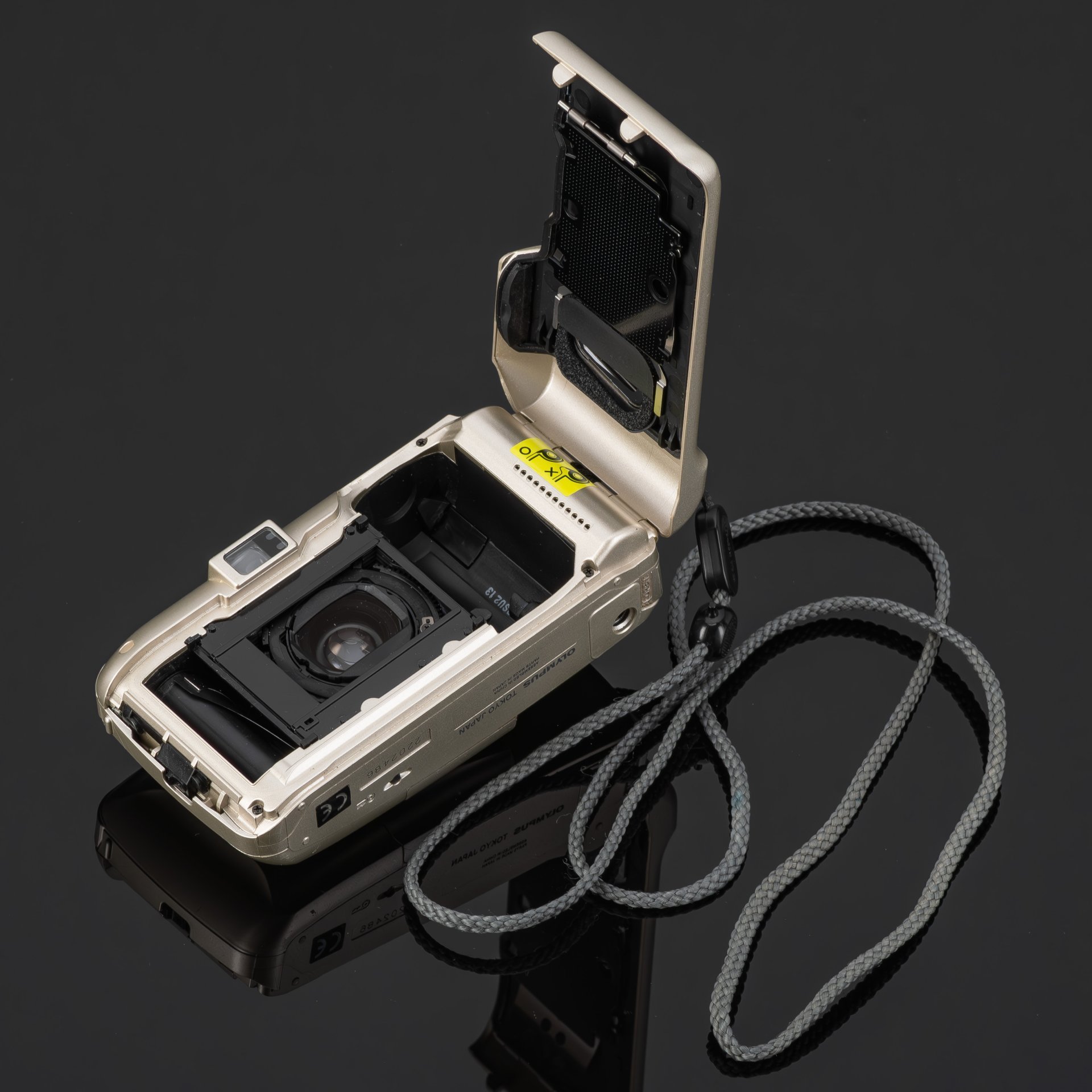 Фотоаппарат пленочный "Olympus MJU-II Zoom 80" в оригинальном чехле, Olympus, пластик, металл, Япония, 1999 г.