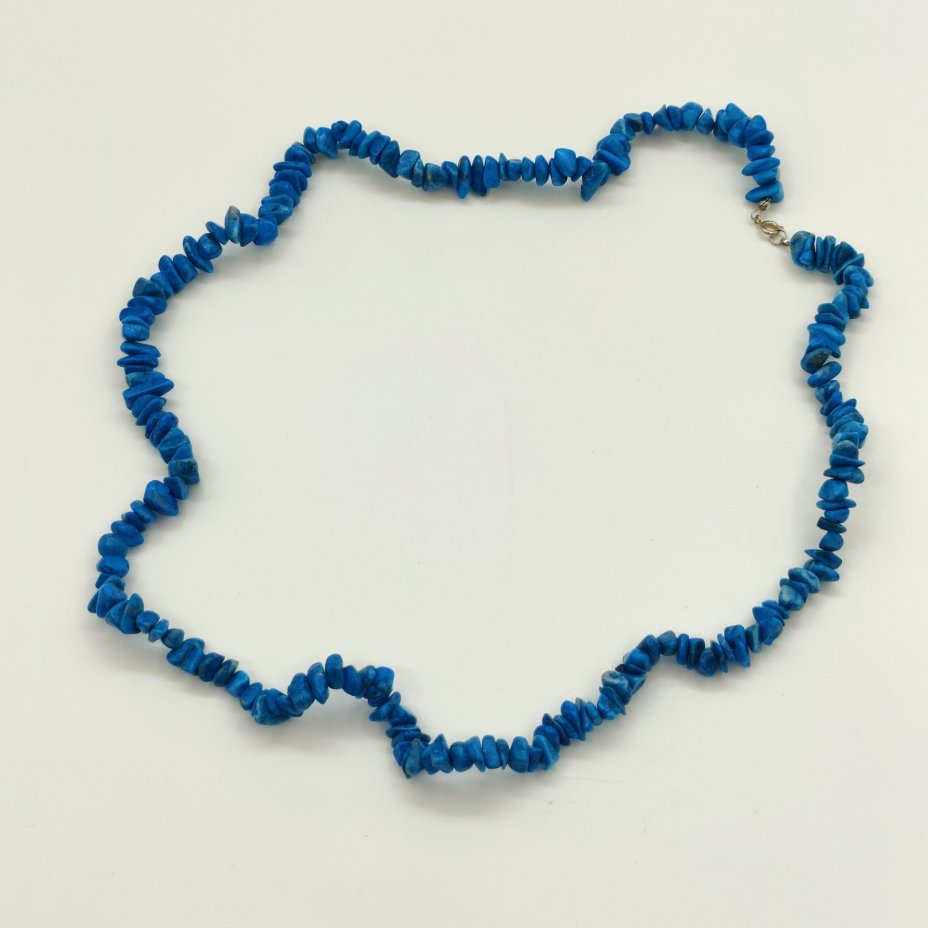 Бусы с бусинами различных форм и размеров с имитацией бирюзы, искусственная бирюза, металл, Азия, 1990-2015 гг.