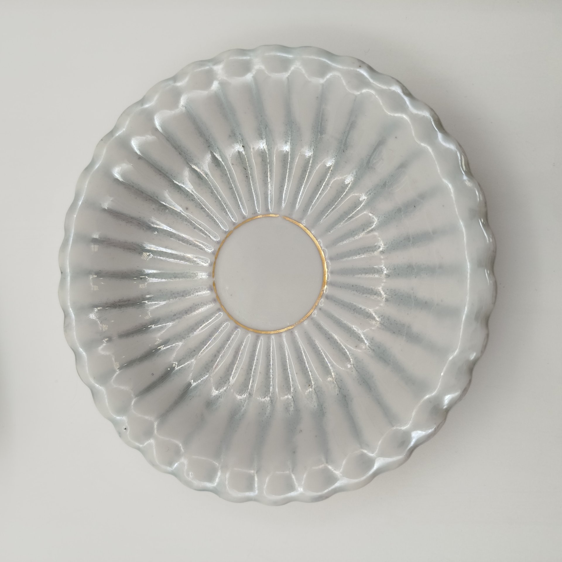 Пара чайная "Bonsoir" с растительным декором, фарфор, крытье, золочение, Франция, 1950-1970 гг.