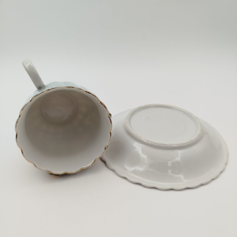 Пара чайная "Bonsoir" с растительным декором