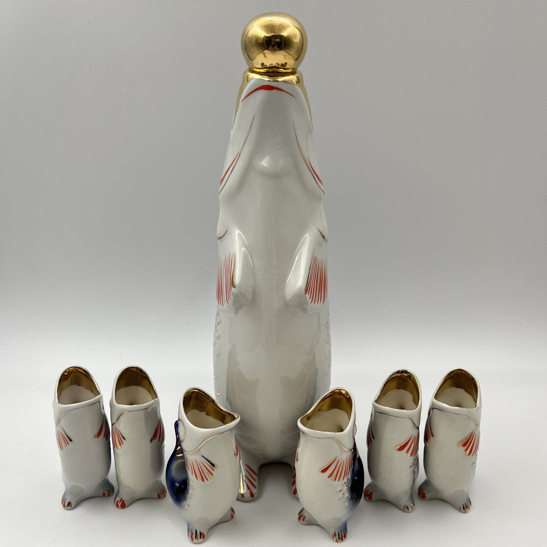 Набор для крепких напитков "Рыба" (штоф и 6 стопок), автор М.Д. Барамидзе