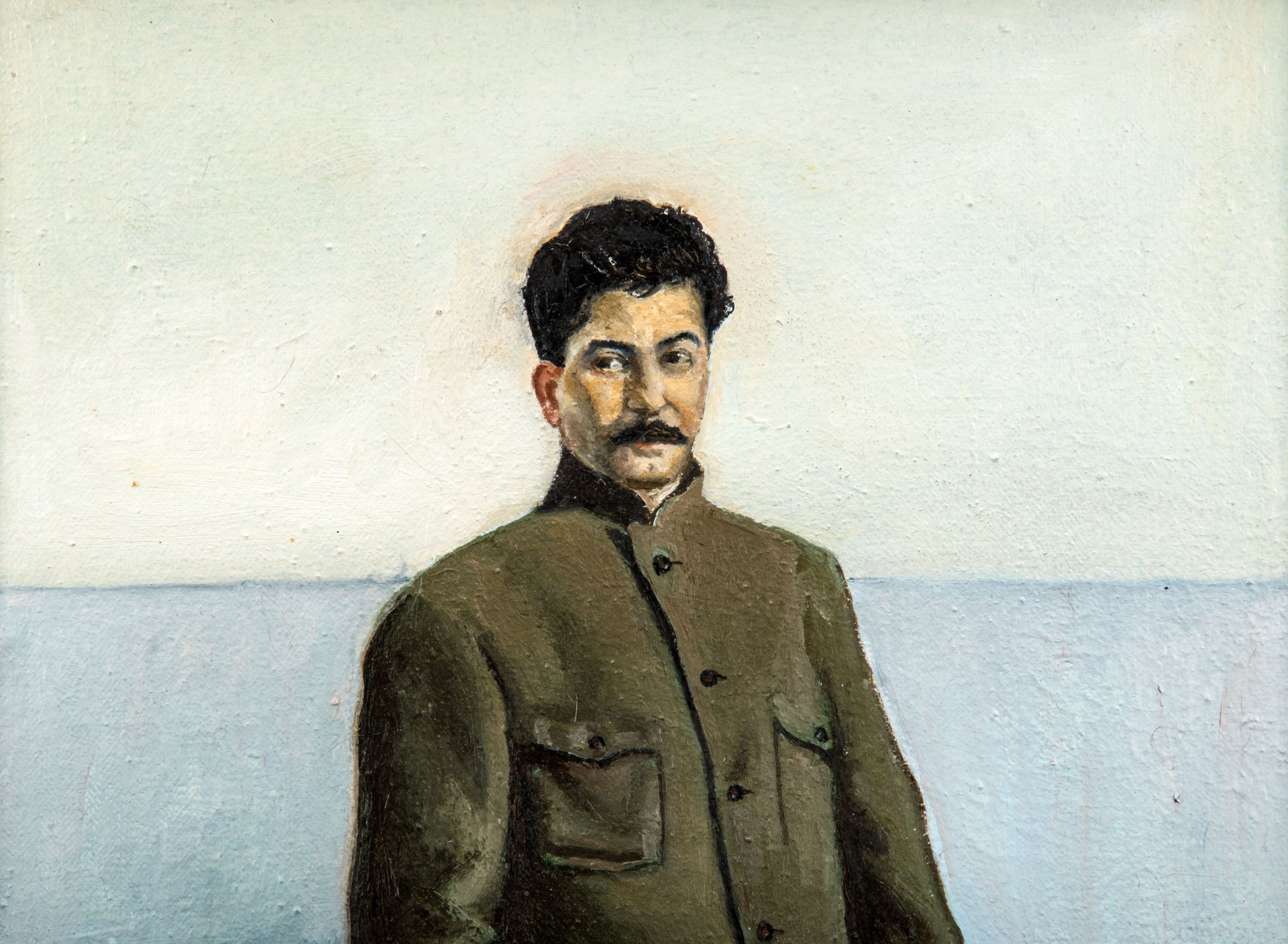 Картина "Портрет И.В. Сталина" (по оригиналу И.И. Бродского, 1928 года) художник Ефанов (1921 г.р.)