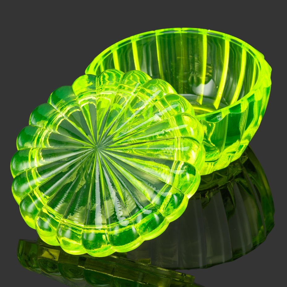 Шкатулка круглой формы в стиле Ар-деко "Лимон"