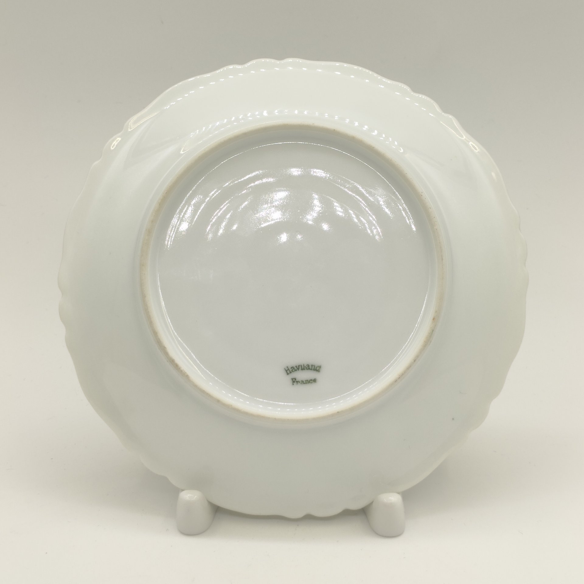 Блюдце с цветочным декором, фарфор, деколь, Haviland, Limoges France, Франция, 1920-1931 гг.