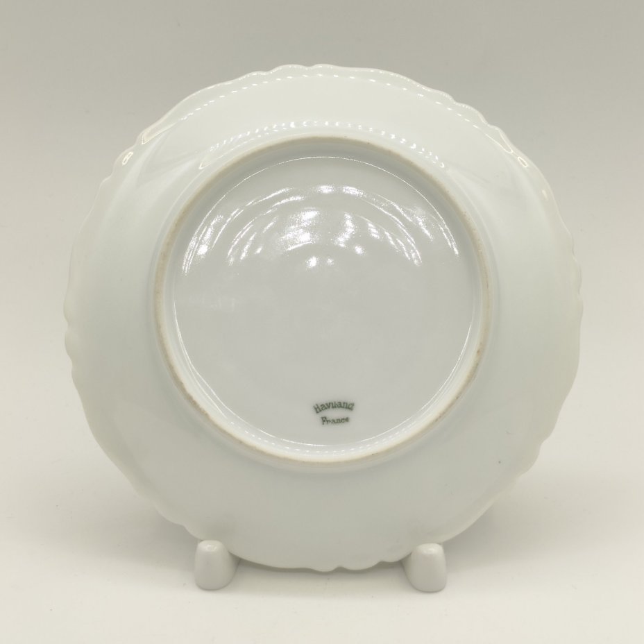 Блюдце с цветочным декором, фарфор, деколь, Haviland, Limoges France, Франция, 1920-1931 гг.
