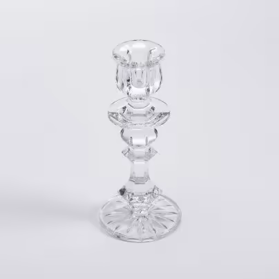 Подсвечник с фигурным туловом, хрусталь, СССР, 1970-1990 гг.