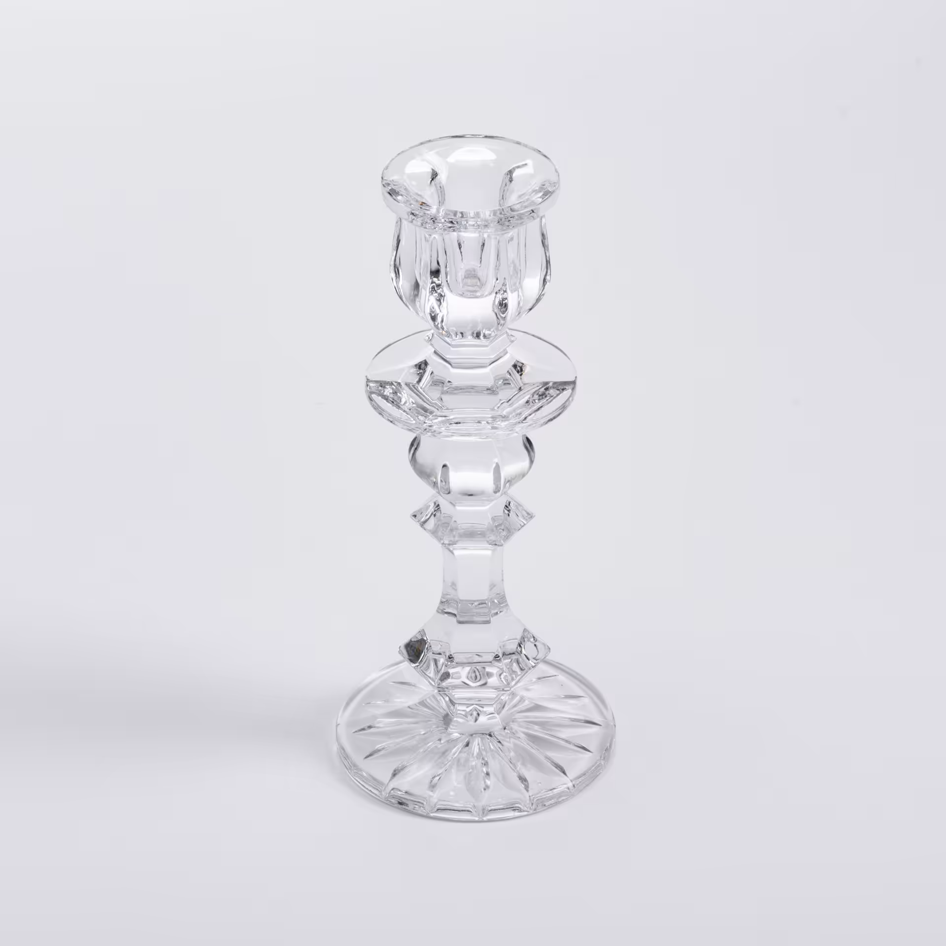Подсвечник с фигурным туловом, хрусталь, СССР, 1970-1990 гг.