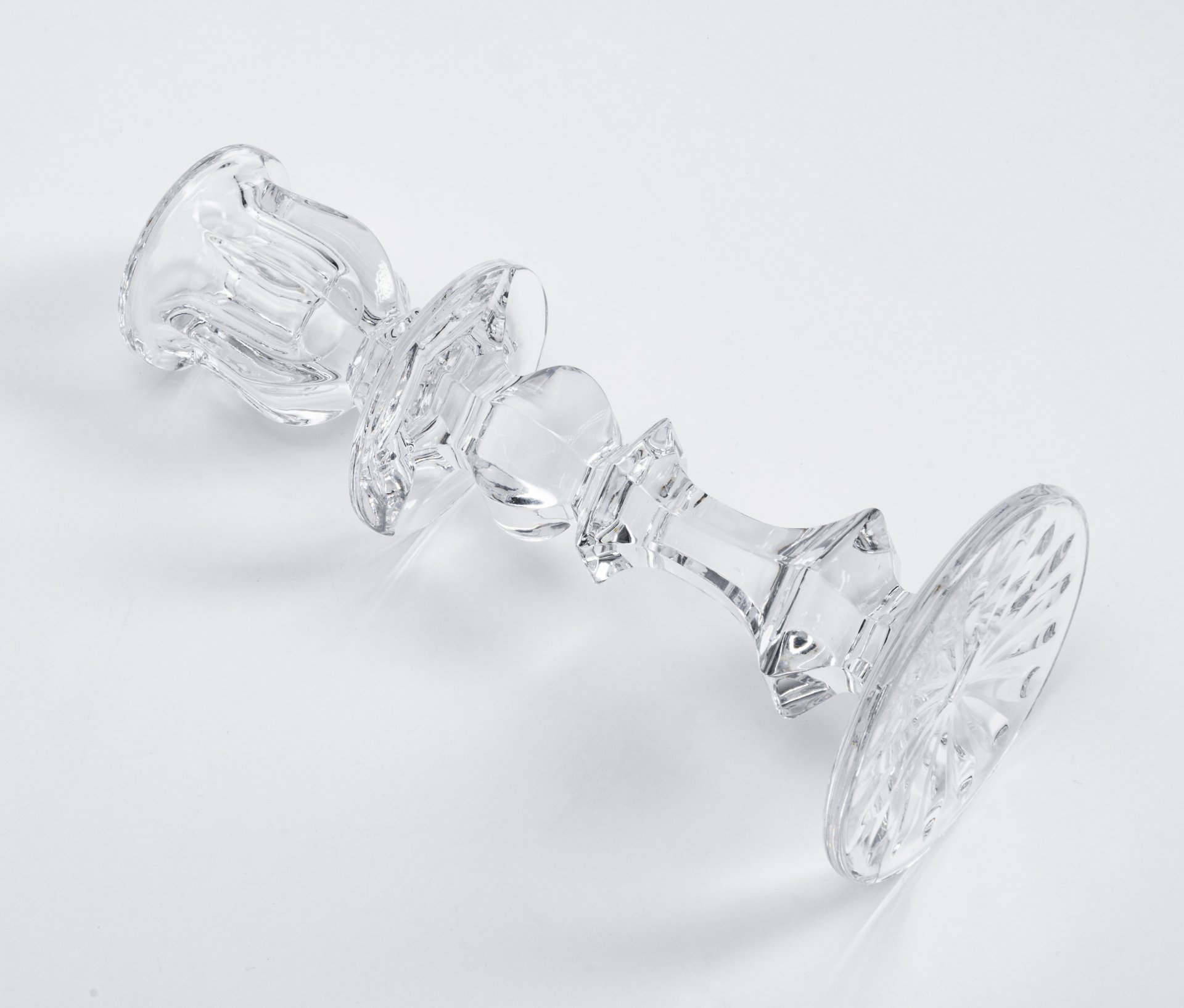 Подсвечник с фигурным туловом, хрусталь, СССР, 1970-1990 гг.