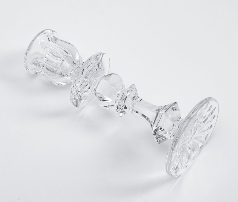 Подсвечник с фигурным туловом, хрусталь, СССР, 1970-1990 гг.