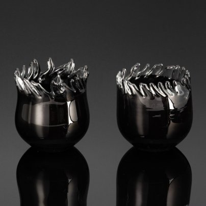 Парные широкие вазы, Cleybergh Glass