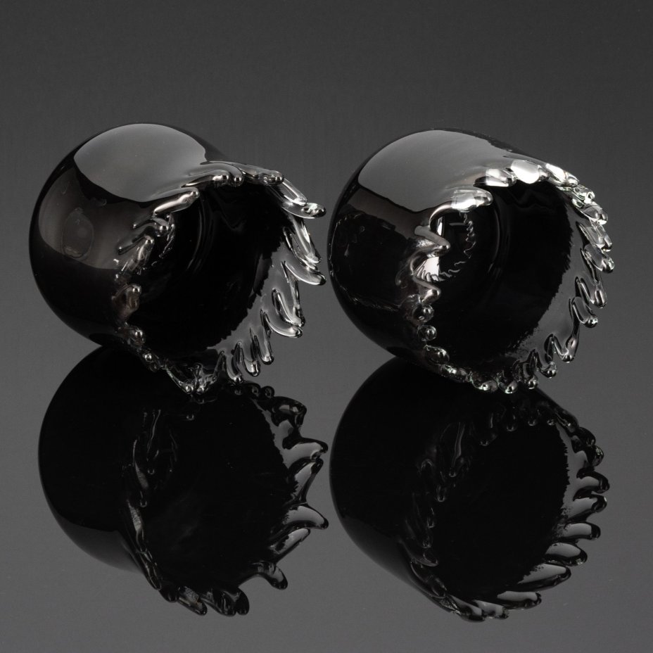 Парные широкие вазы, Cleybergh Glass