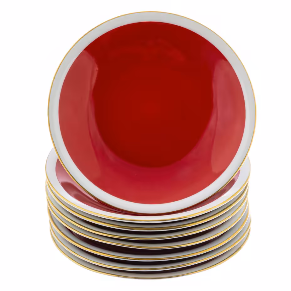Набор розеток (8 штук), фарфор, крытьё, фабрика "Freiberger", ГДР, 1970-1980 гг., Freiberg Porzellan
