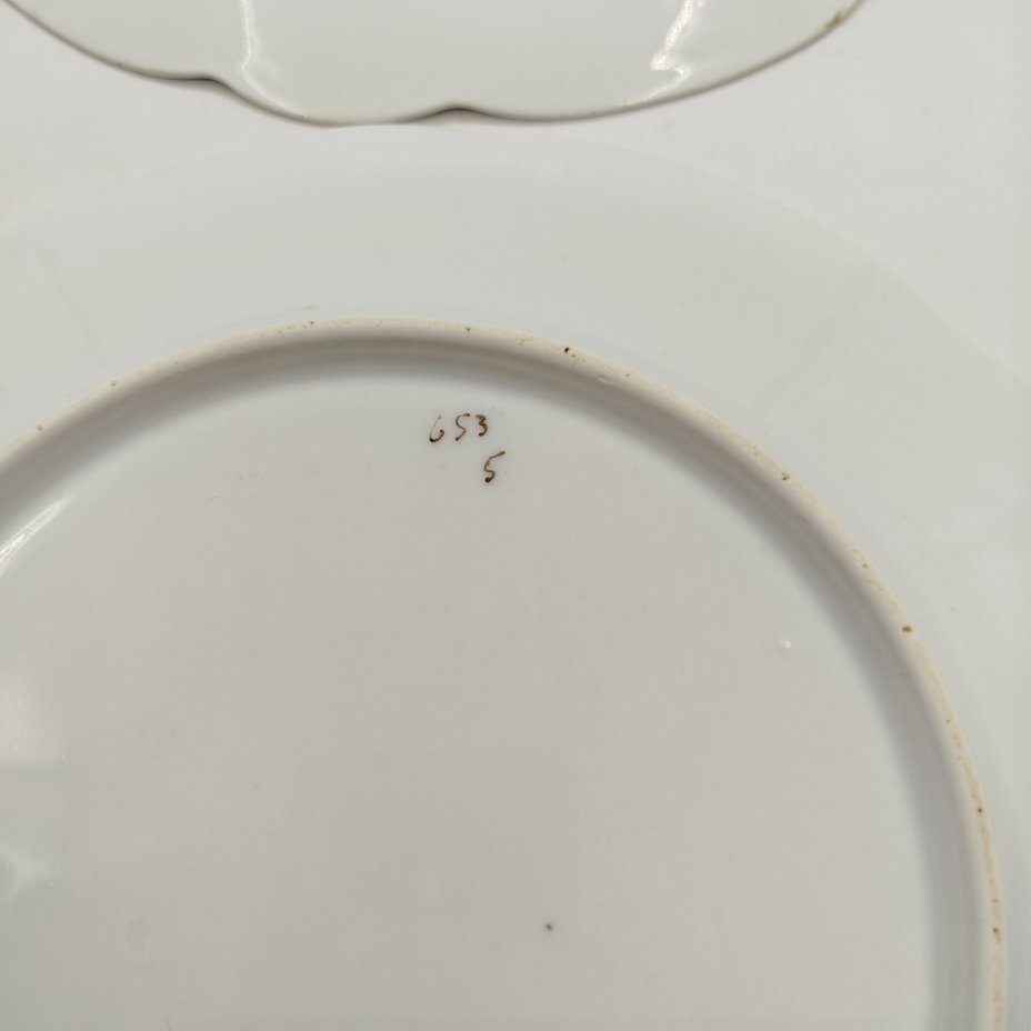 Набор из двух столовых тарелок с растительным декором