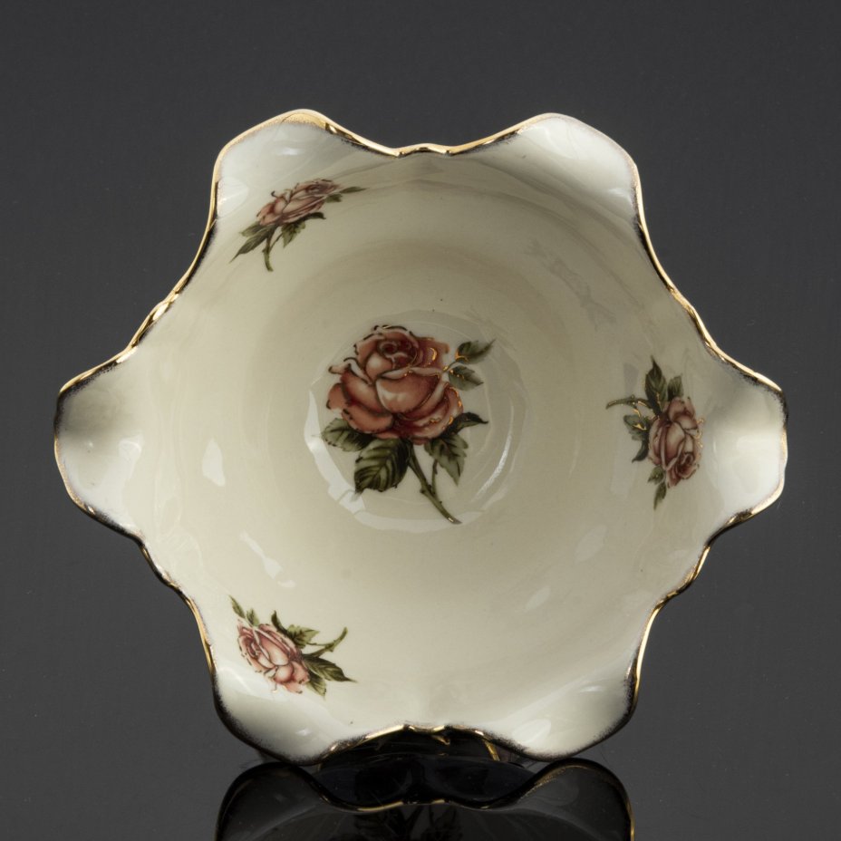 Ваза (конфетница) с декором из роз, Limoges