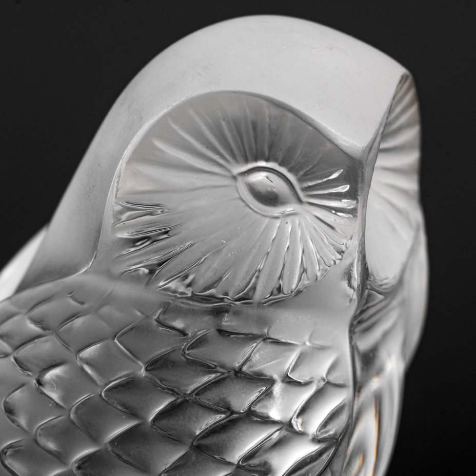 Статуэтка  (пресс-папье) "Сова", хрусталь, Lalique (Лалик), Франция, 1980-1999 гг., Lalique (Лалик)