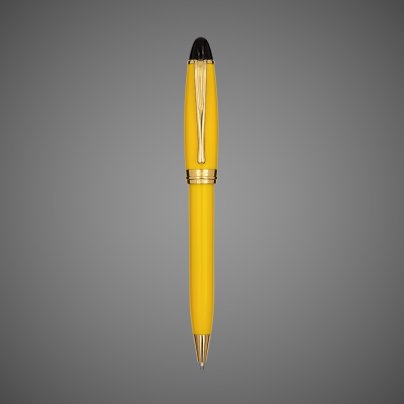 Шариковая ручка Aurora Ipsilon Resin Yellow CT, в подарочной коробке, Лаки и смолы: лак, позолота, позолота, смола
