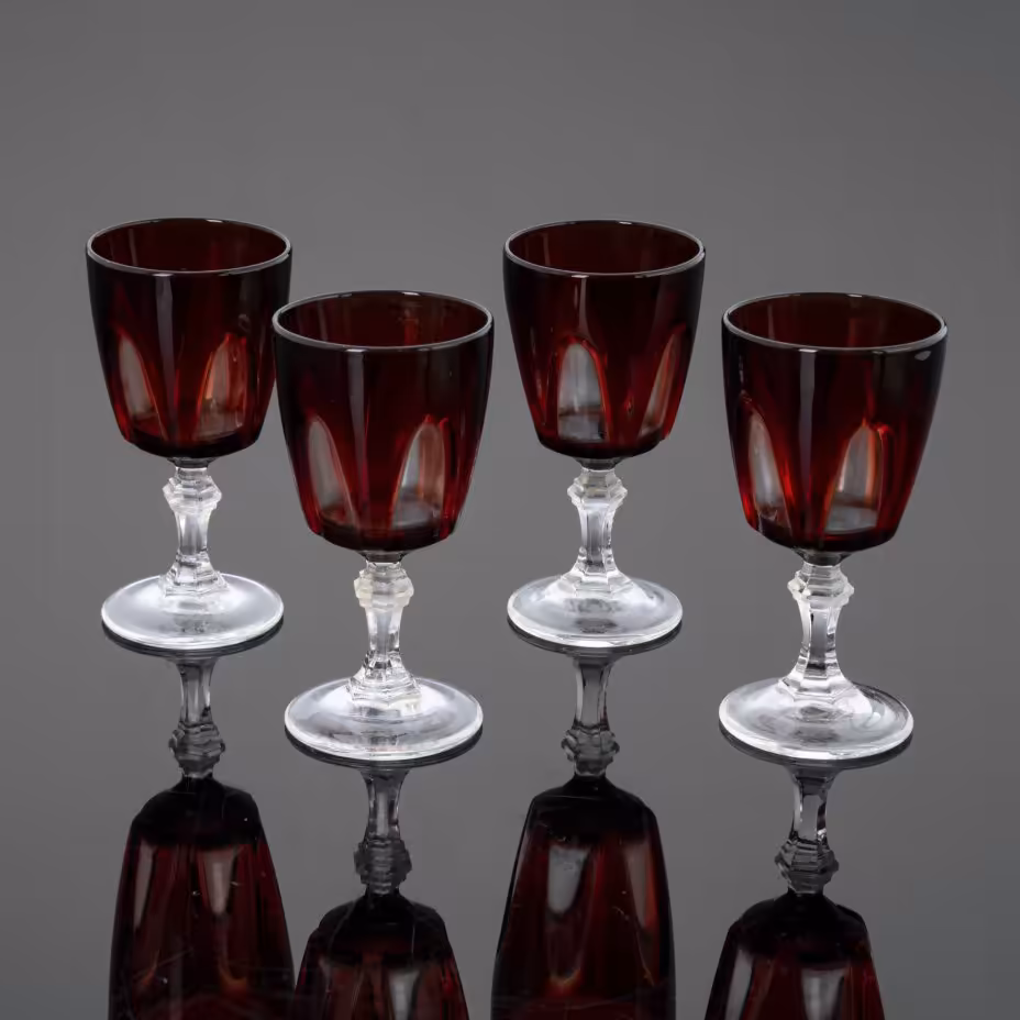 Набор рюмок в готическом стиле на 4 персоны, Cristal D'Arques Durand