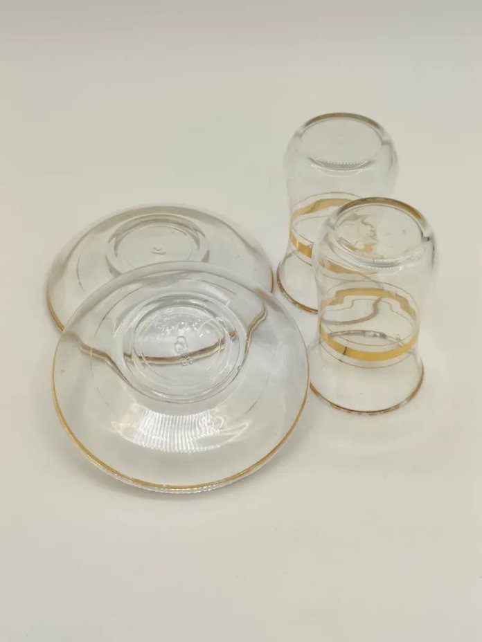 Набор из двух чайных пар со стаканами армудами для чаепития в восточном стиле