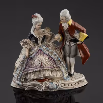 Статуэтка "Дама с кавалером" (галантная сцена), Carl Schneider's Heirs