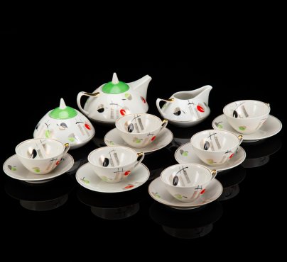 Сервиз "Берёзка" на 6 персон, форма "Sakta" (Сакта), автор Зина Улсте