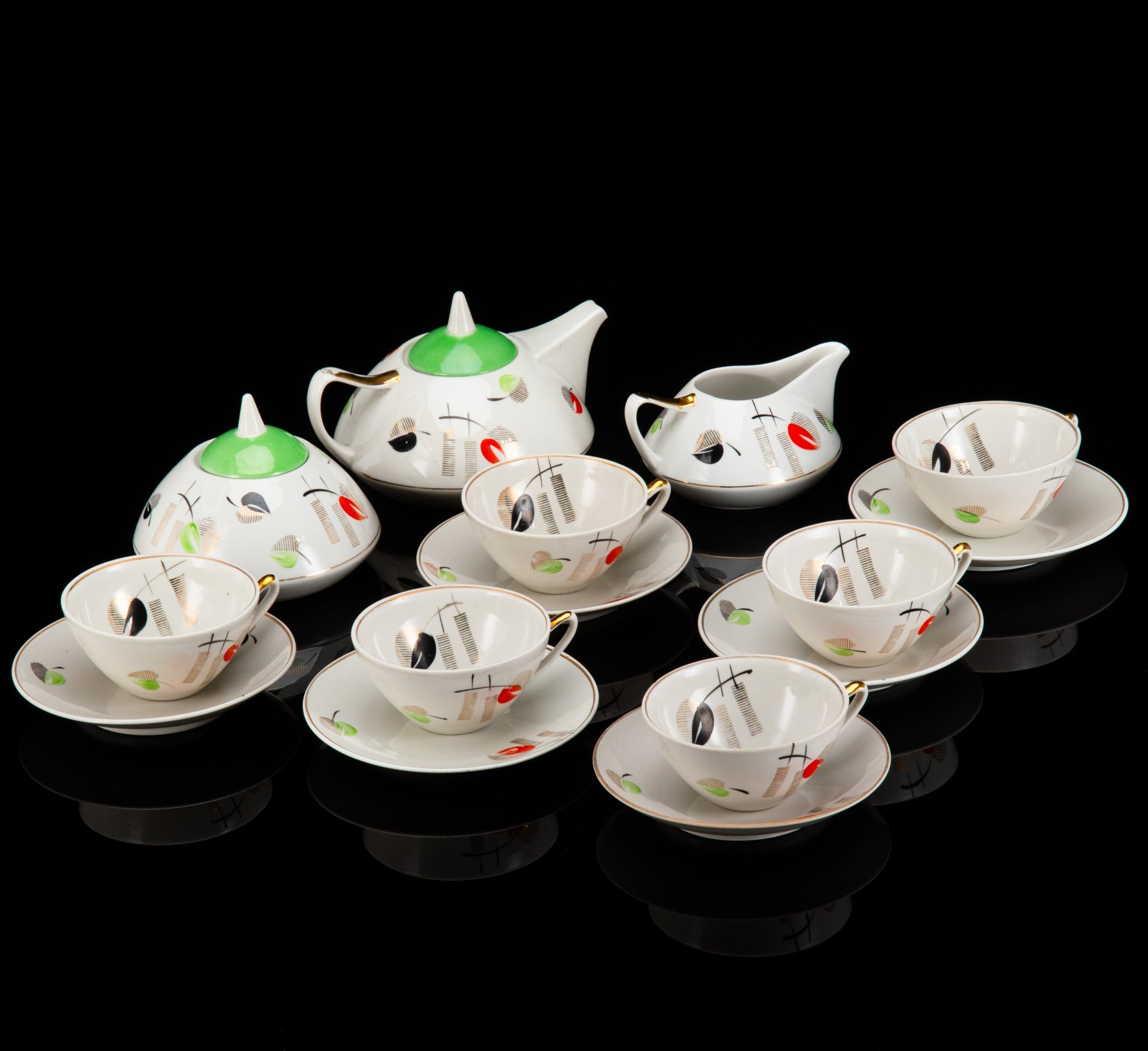 Сервиз "Берёзка" на 6 персон, форма "Sakta" (Сакта), автор Зина Улсте