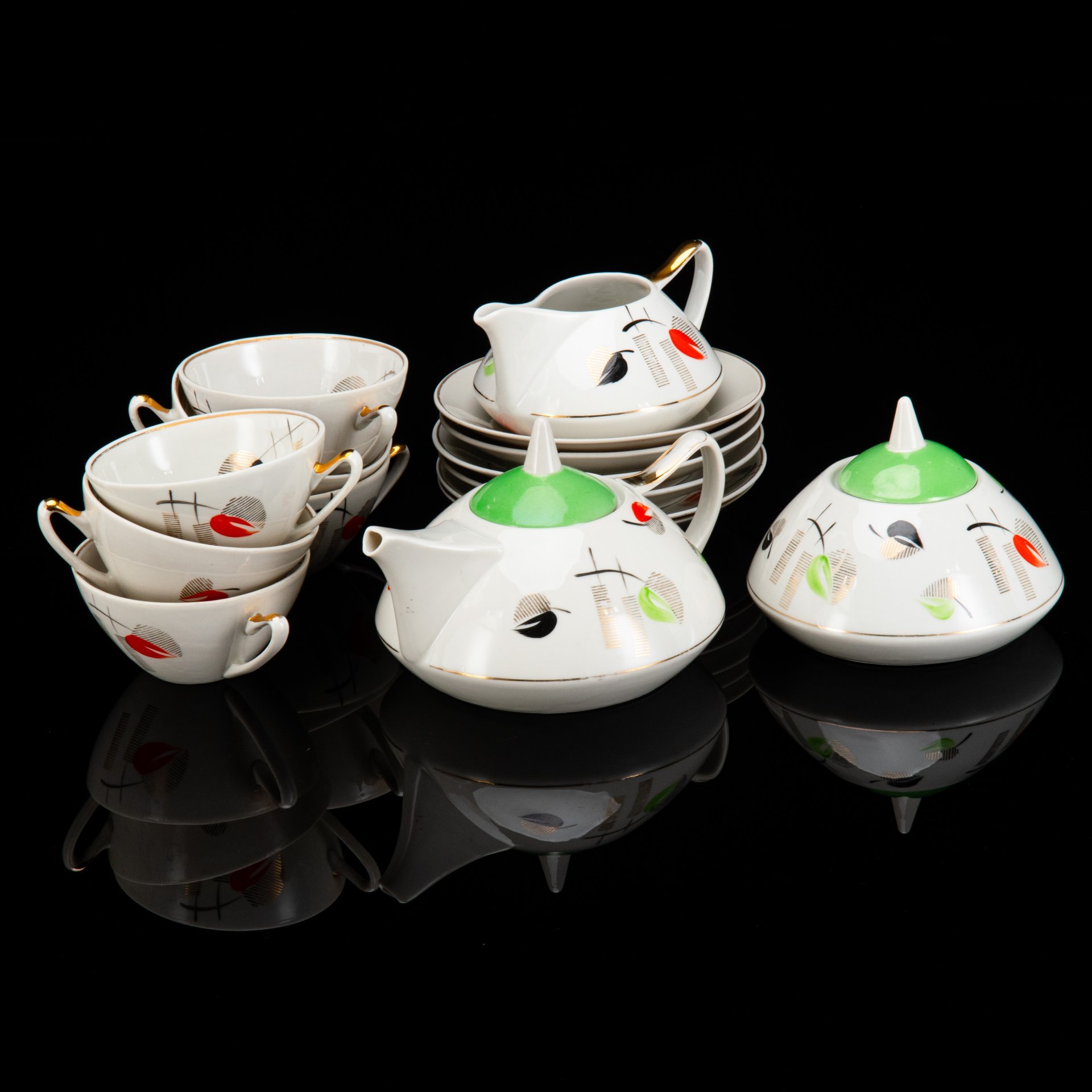 Сервиз "Берёзка" на 6 персон, форма "Sakta" (Сакта), автор Зина Улсте