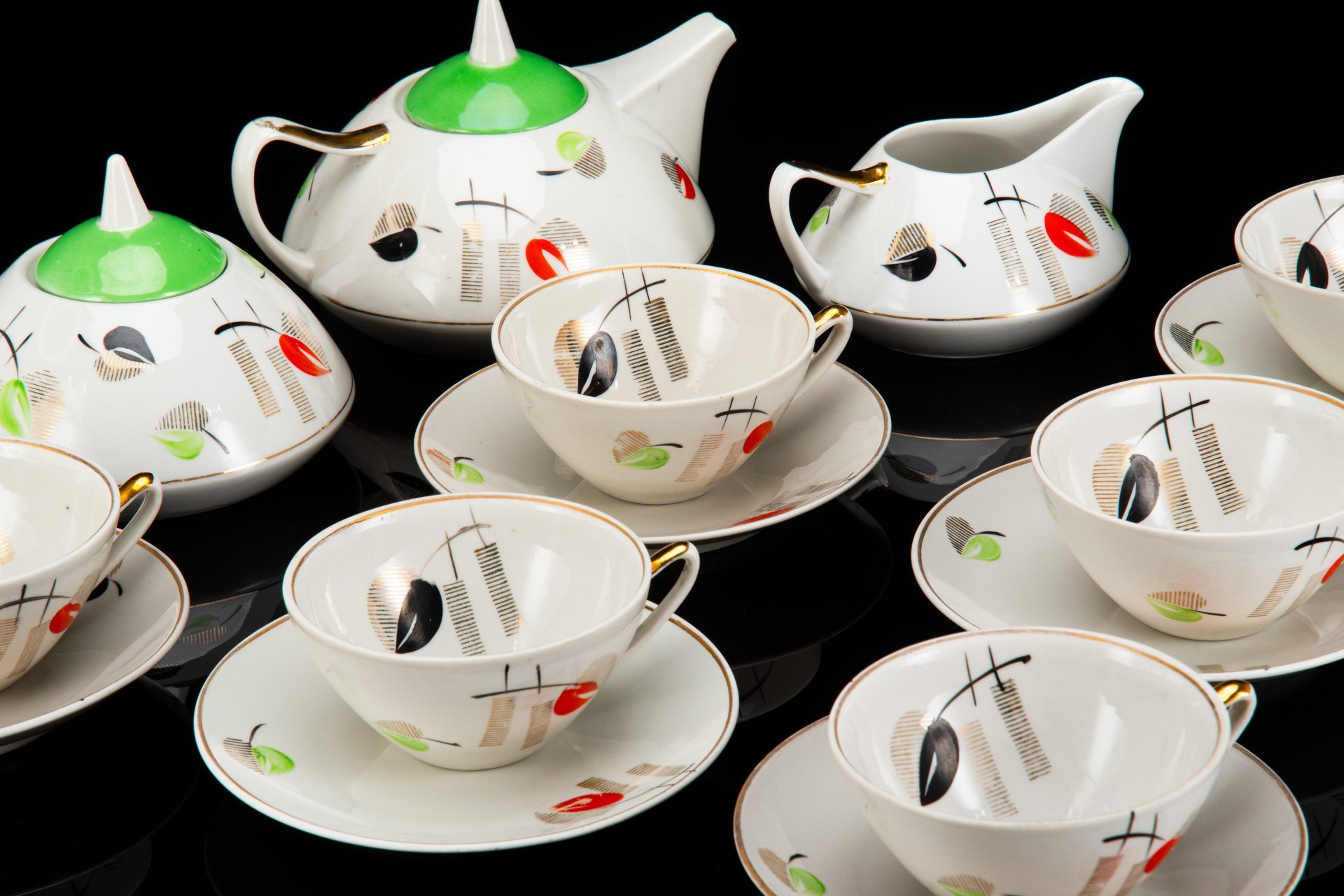 Сервиз "Берёзка" на 6 персон, форма "Sakta" (Сакта), автор Зина Улсте