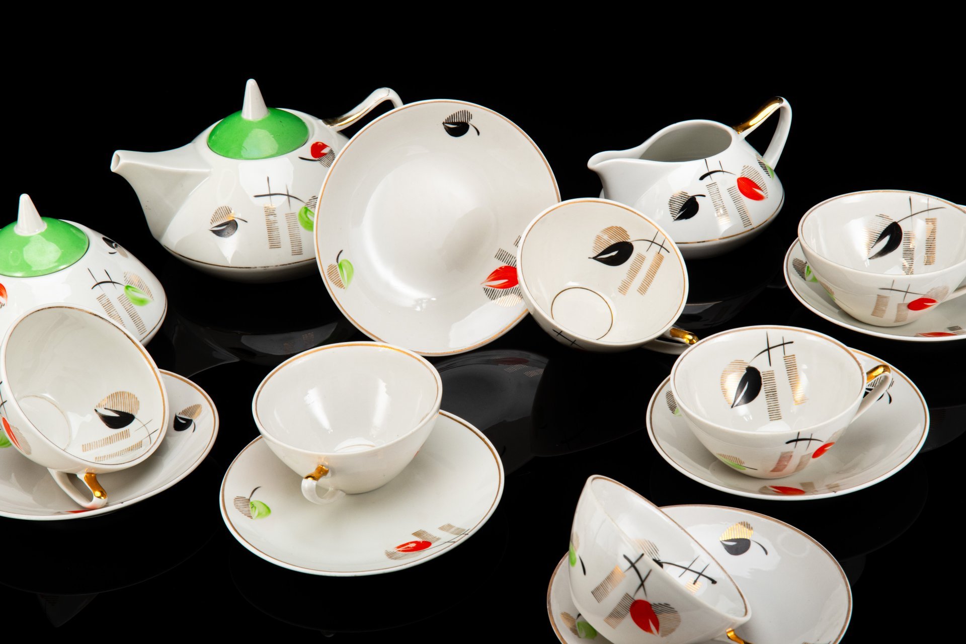 Сервиз "Берёзка" на 6 персон, форма "Sakta" (Сакта), автор Зина Улсте