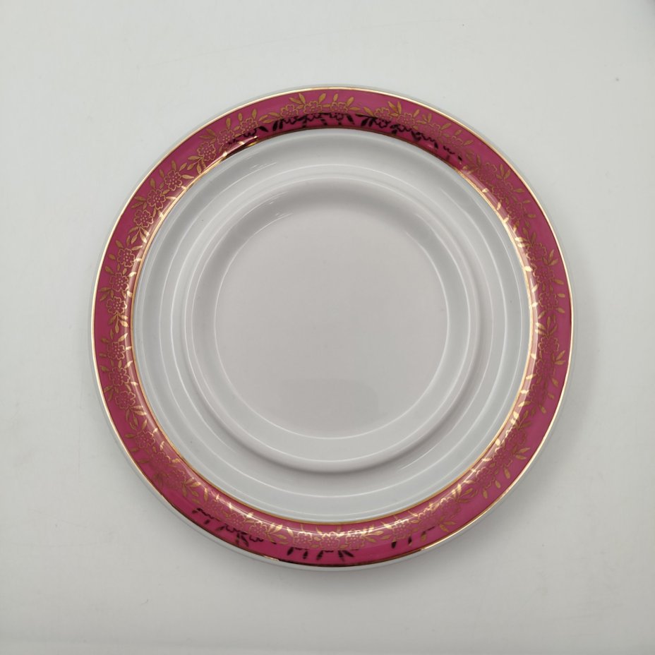 Набор для сервировки стола "Мадонна" (масленка, солонка, перечница), фарфор, деколь, люстр, золочение, Spezial Eisenberg Porzellan (SEP), ГДР, 1970-1990 гг.