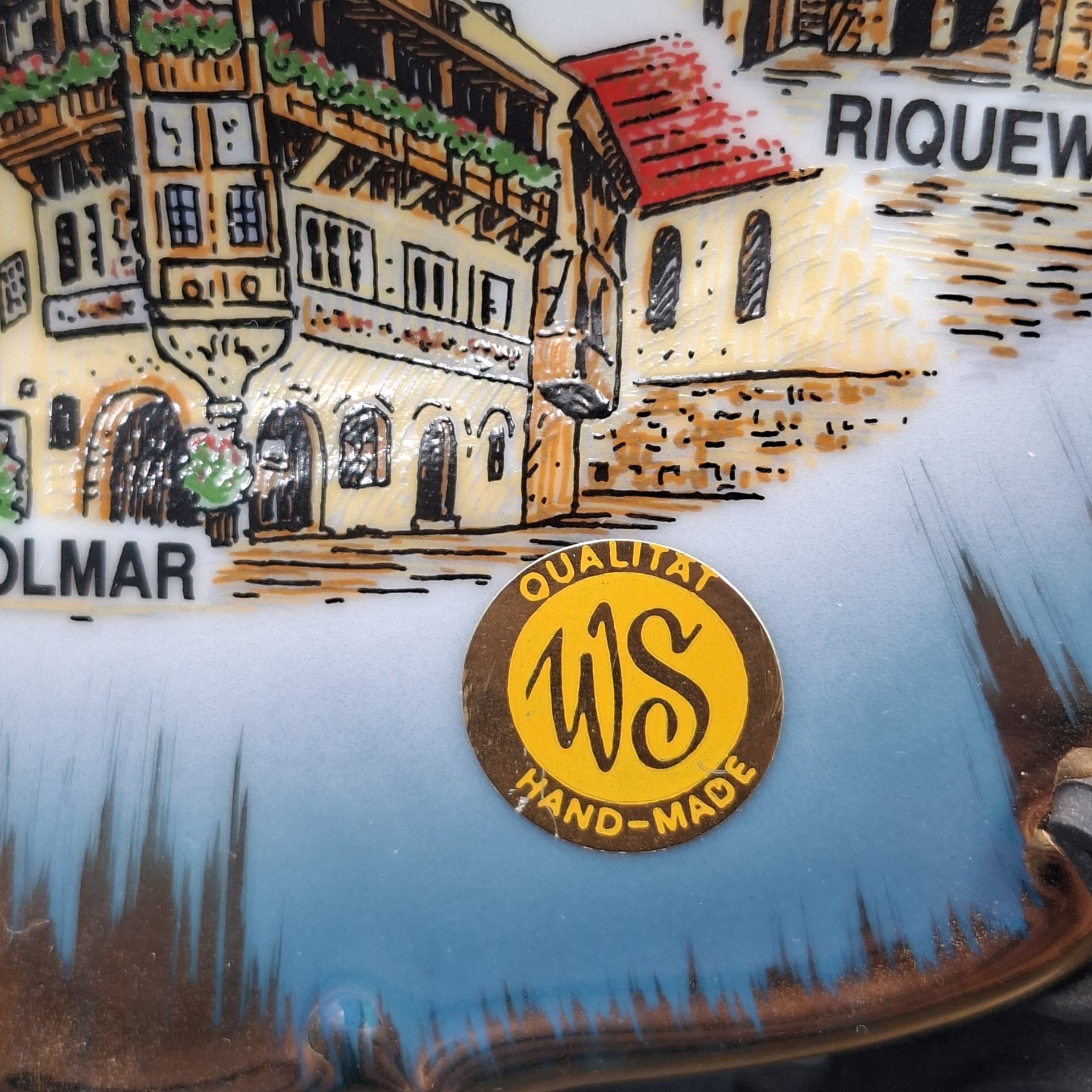 Тарелка декоративная "Эльзас", фарфор, печать, золочение, Франция, 2000-2020 гг.