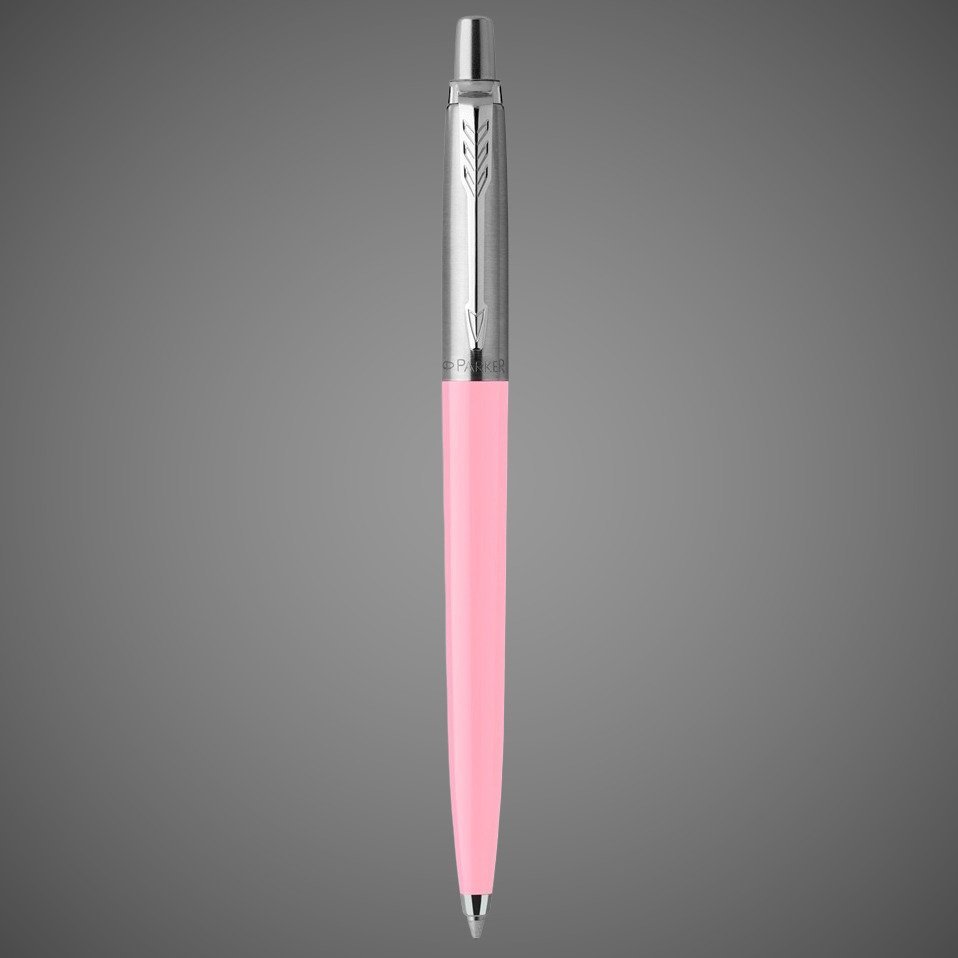 Шариковая ручка Parker Jotter, цвет BABY PINK, цвет чернил синий, толщина линии M , в блистере+жестяной футляр, Металлы: нержавеющая сталь, пластик