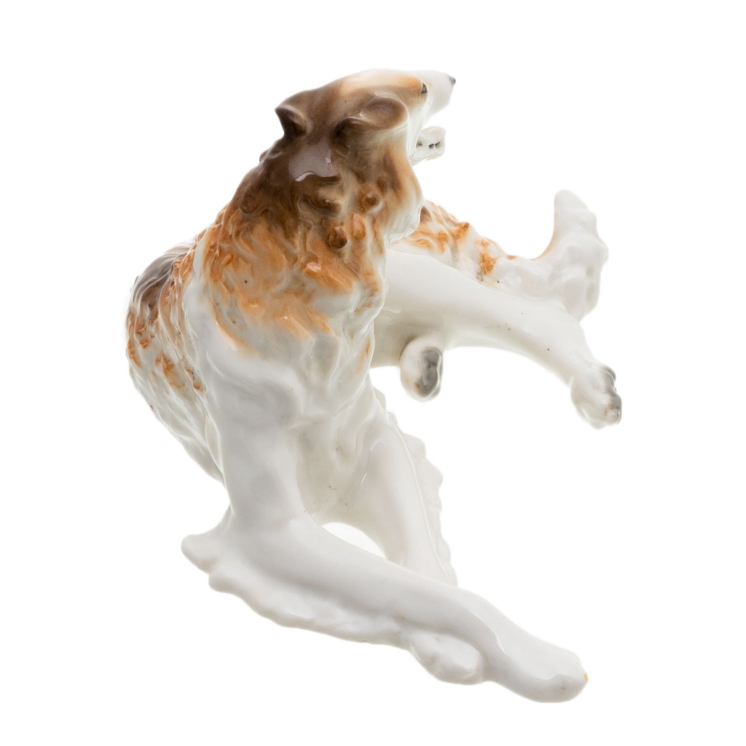 Статуэтка "Борзая", скульптор - Воробьев Б.Я., Ленинградский фарфоровый завод (ЛФЗ)
