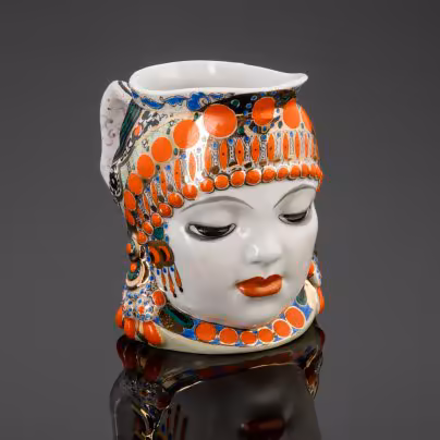 Кружка  "Молоко", скульптор Н.Я. Данько , художник А.В. Воробьевский, Ленинградский фарфоровый завод (ЛФЗ)