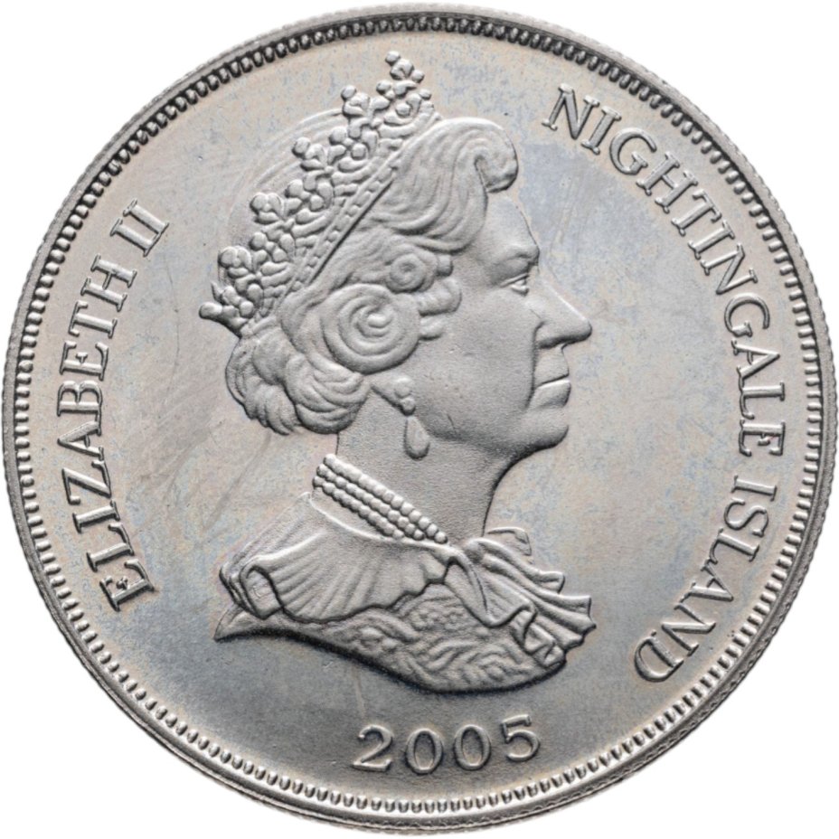 Острова Святой Елены, Вознесения и Тристан-да-Куньи, 1 крона (crown) 2005 Остров Найтингейл 60 лет окончания Второй мировой войны в Европе