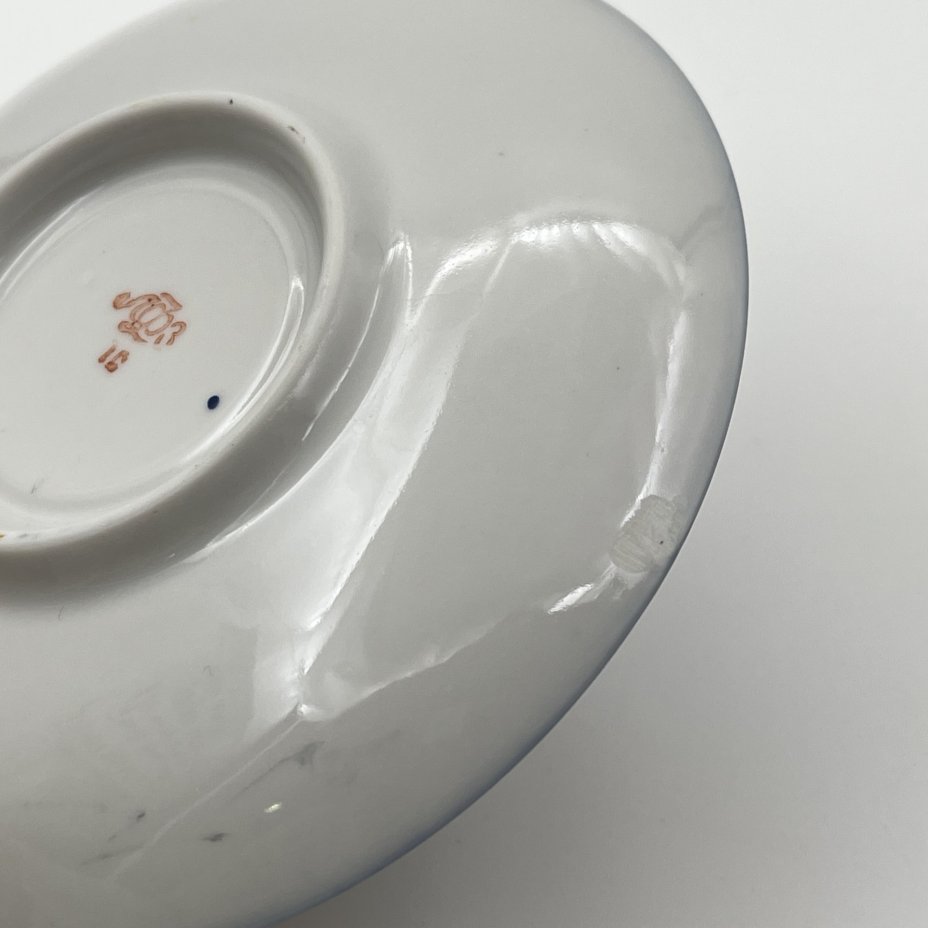 Пара кофейная, фарфор, крытье кобальтом, золочение, Ленинградский фарфоровый завод (ЛФЗ), СССР, 1970-1990 гг.