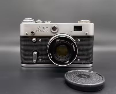 Фотоаппарат "ФЭД-3" с объективом "Индустар-61" в оригинальном кофре, Харьковский машиностроительный завод им. Дзержинского (ФЭД)