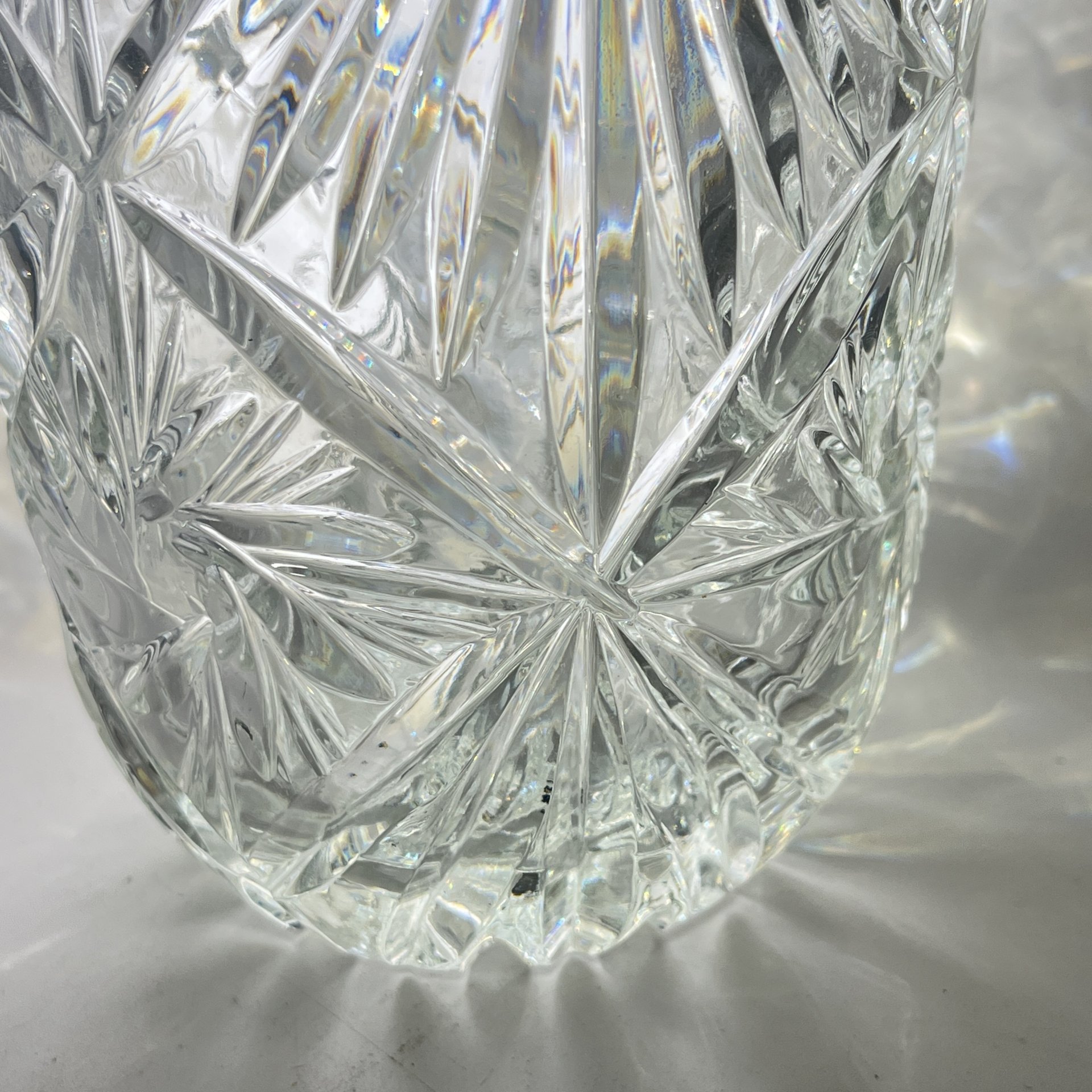 Ваза для букета с геометрическим декором, хрусталь, пресс, СССР, 1970-1990 гг.