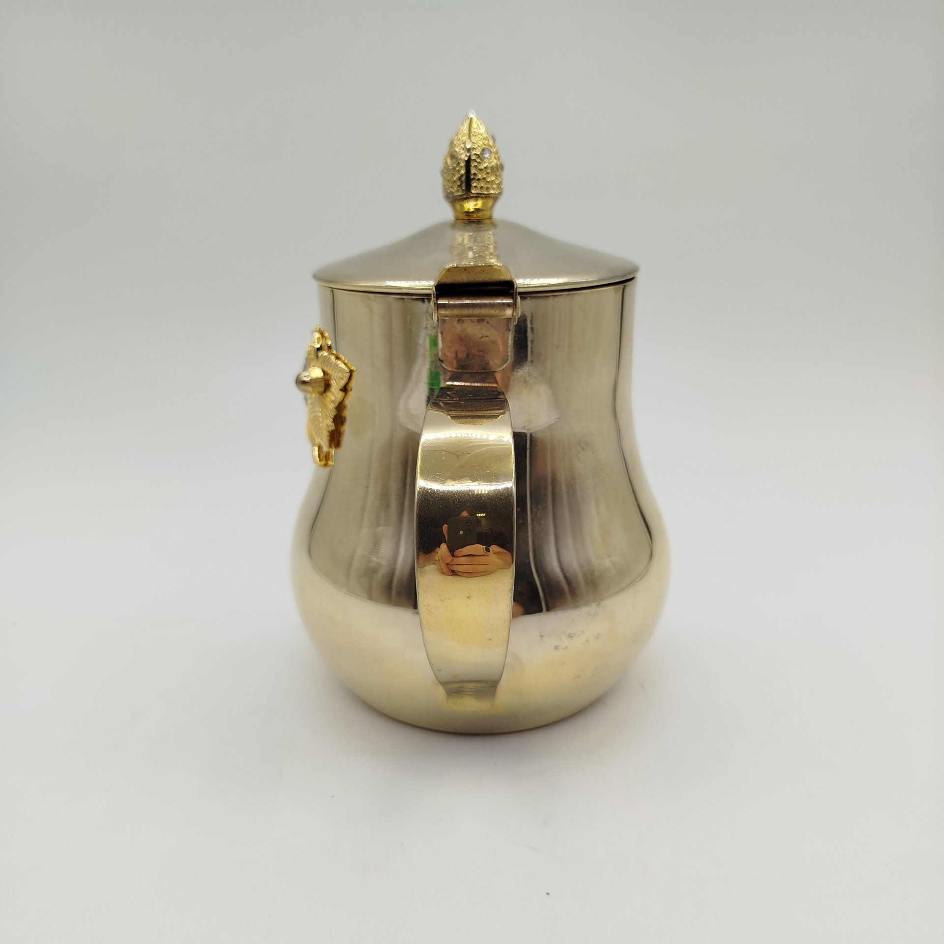 Чайник с растительным декором, металл, золочение, Европа, 1990-2000 гг.