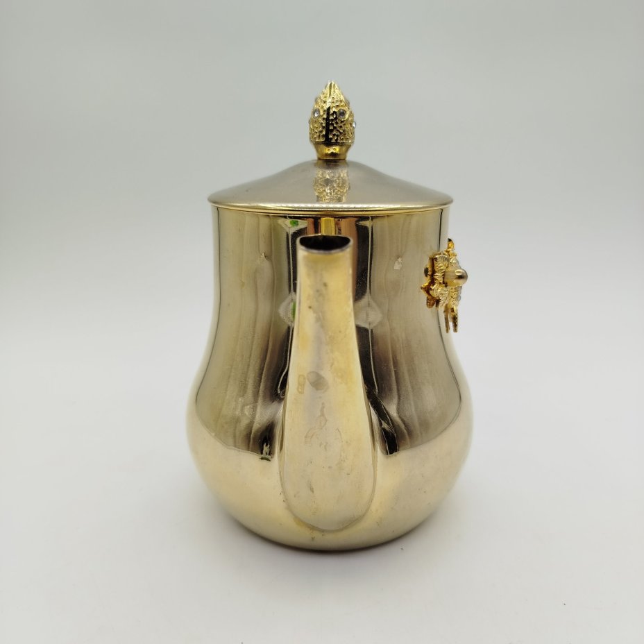 Чайник с растительным декором, металл, золочение, Европа, 1990-2000 гг.