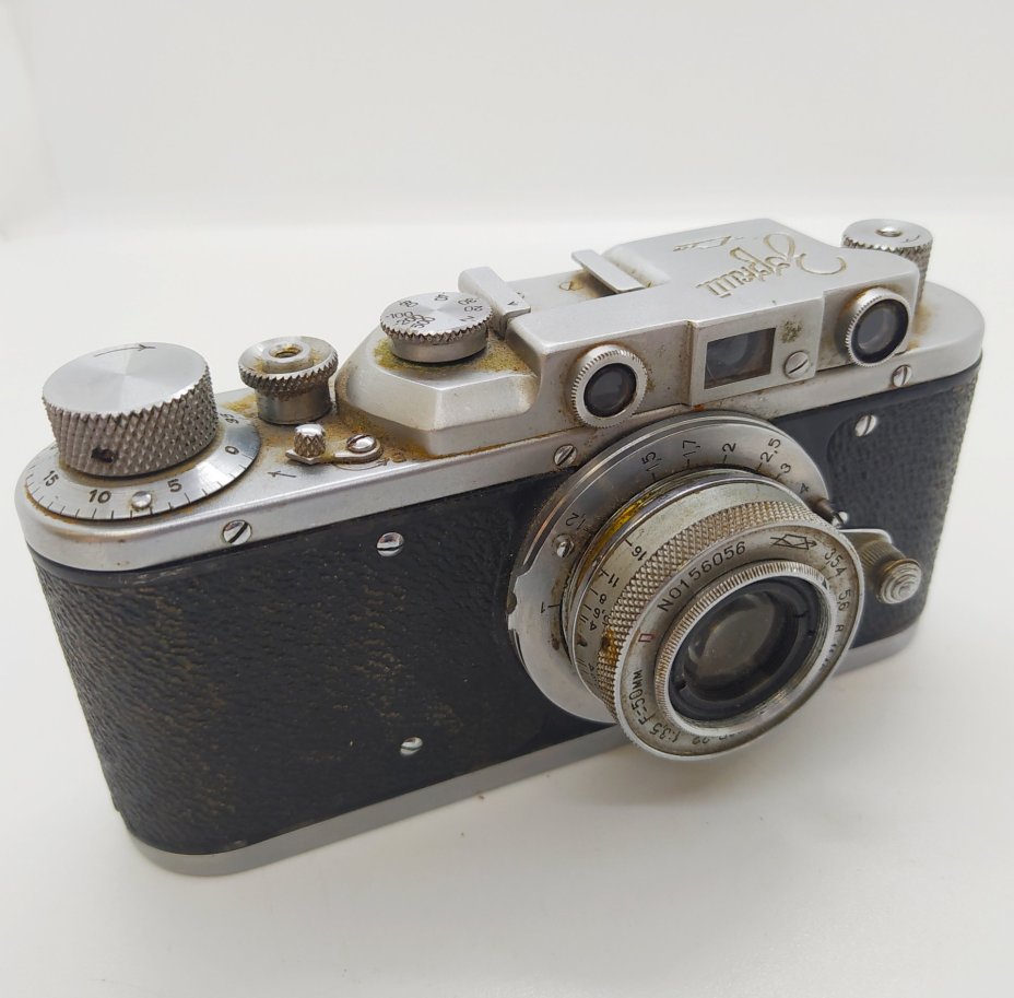 Фотоаппарат "Зоркий" с объективом "Индустар-22", металл, стекло, пластик, Красногорский механический завод (КМЗ), СССР, 1948-1956 гг., Красногорский механический завод (КМЗ)