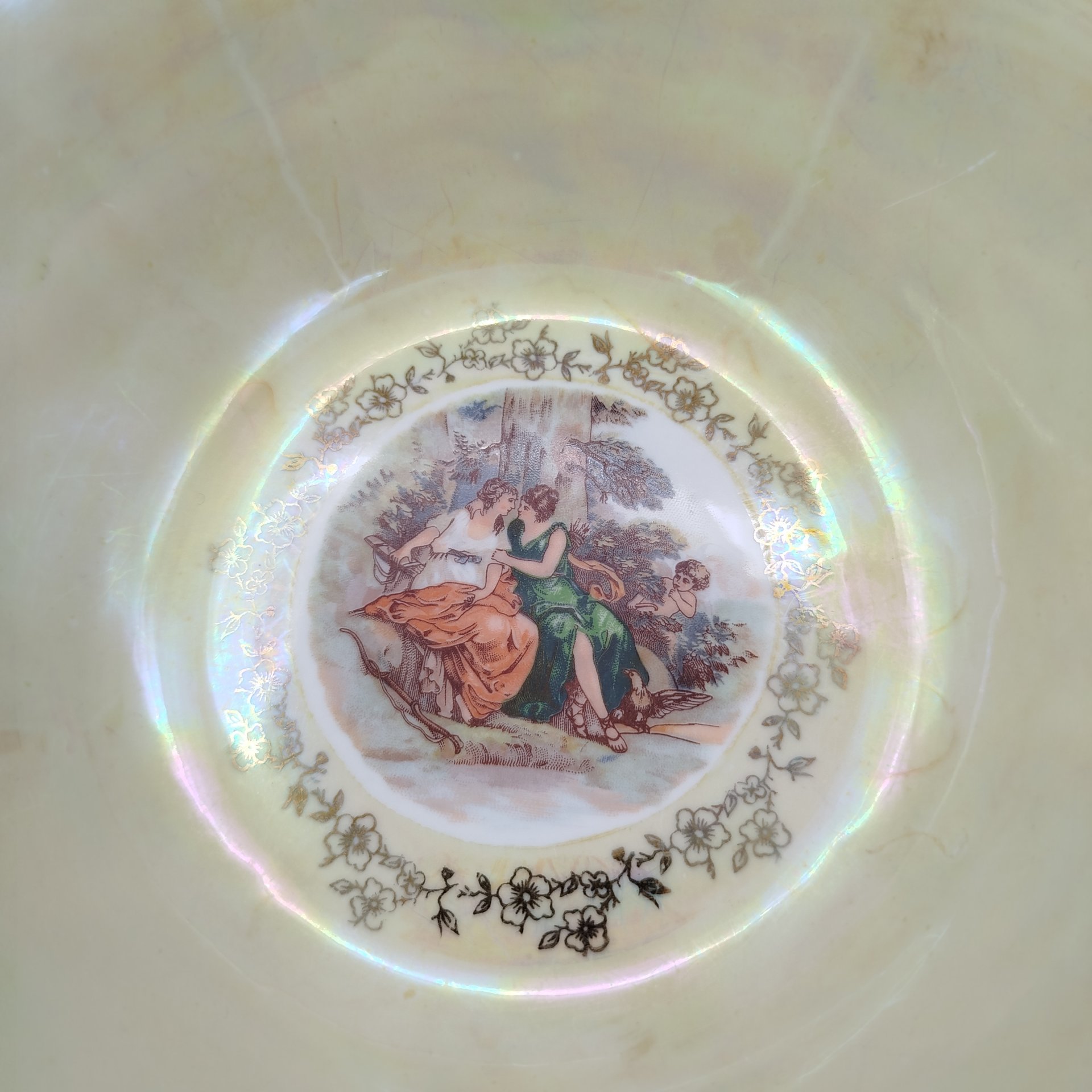 Салатник "Мадонна", фарфор, деколь, люстр, золочение, Spezial Eisenberg Porzellan (SEP), ГДР, 1970-1990 гг.