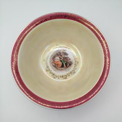 Салатник "Мадонна", фарфор, деколь, люстр, золочение, Spezial Eisenberg Porzellan (SEP), ГДР, 1970-1990 гг., Spezial Eisenberg Porzellan (SEP)