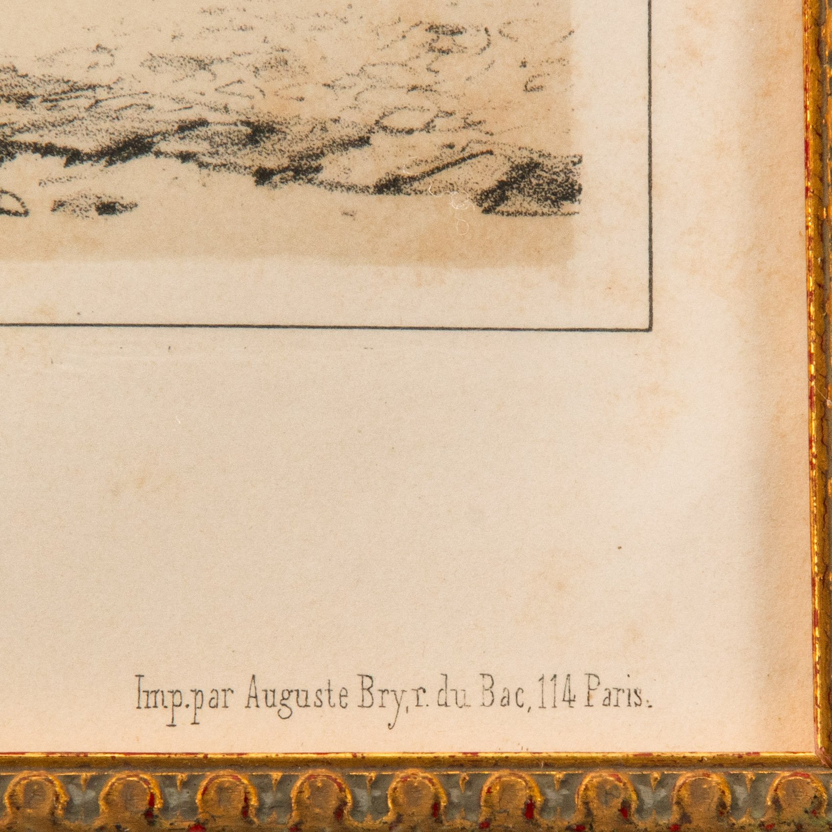 Литография "Храм Николая Чудотворца в Хамовниках. Eglise de L'Assomption". Автор Андре Дюран. Лист из издания "Живописное и археологическое путешествие по России совершенное в 1839 году под руководством Анатолия Демидова", бумага, печать, стекло, рама, Франция, 1840-1847 гг.