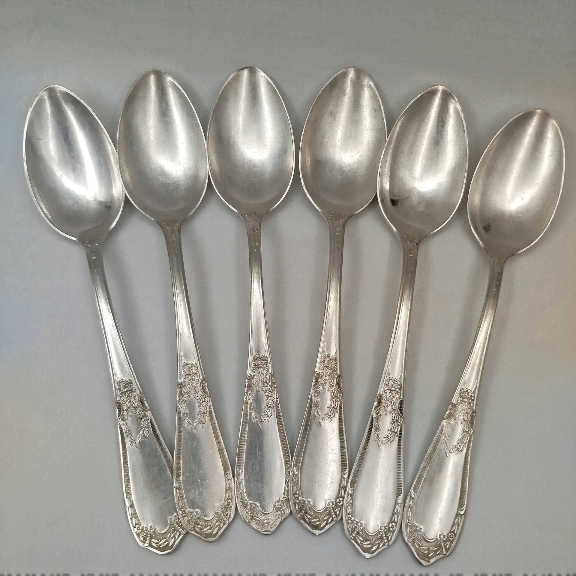 Набор из 6-ти столовых ложек с растительным декором