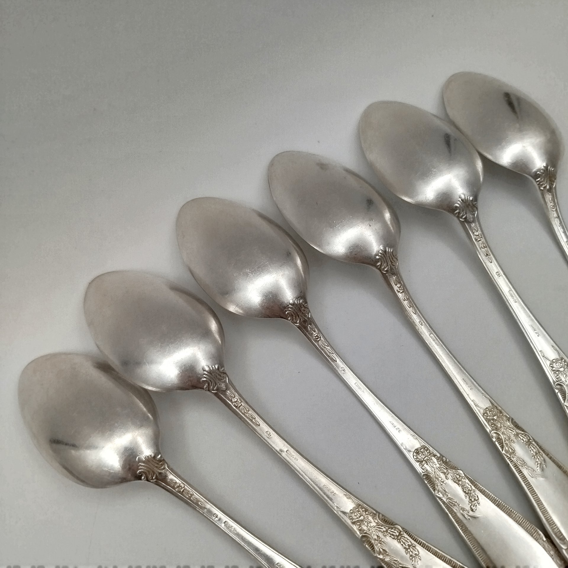 Набор из 6-ти столовых ложек с растительным декором