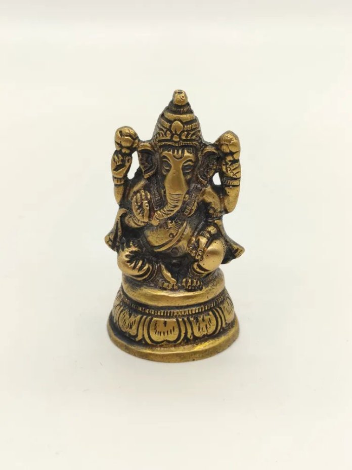 Статуэтка "Ганеша - Бог мудрости и благополучия", металл, гравировка, Индия, 1990-2015 гг.