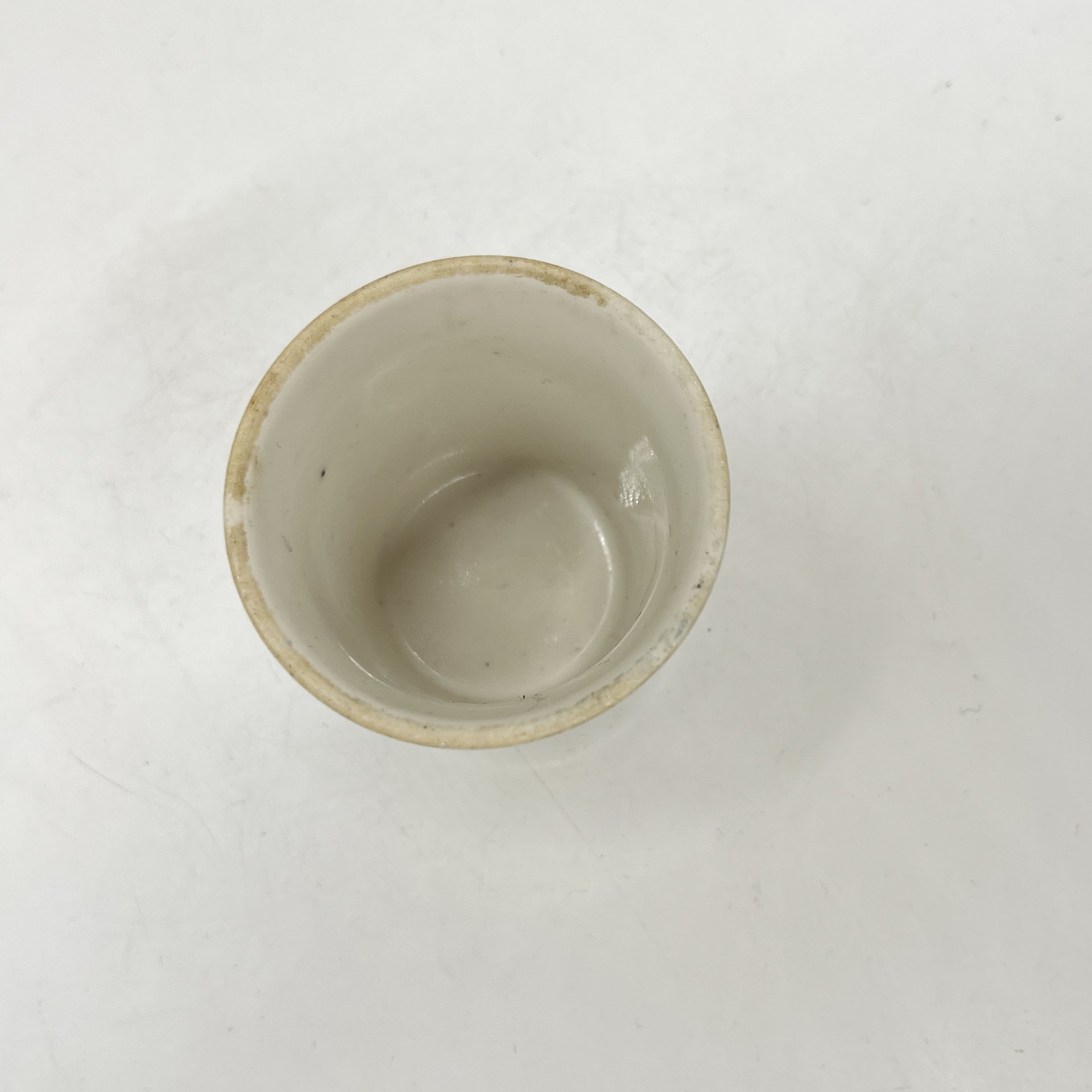 Стопка "Олимпийский мишка", фарфор, деколь, люстр, Горьковский ордена Трудового Красного Знамени завод «Орбита», СССР, 1980 г.