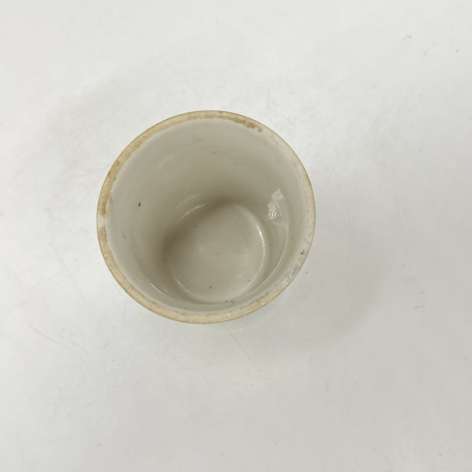 Стопка "Олимпийский мишка", фарфор, деколь, люстр, Горьковский ордена Трудового Красного Знамени завод «Орбита», СССР, 1980 г.