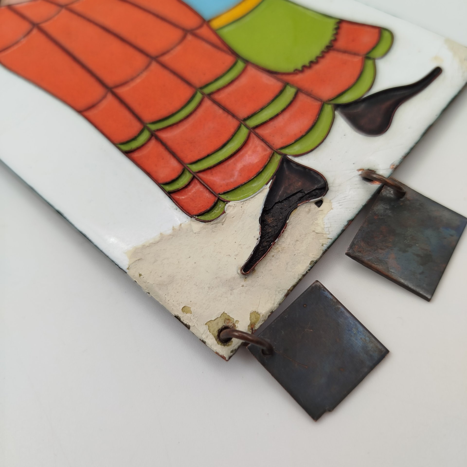 Панно настенное "Русские костюмы", металл, эмали, Русский сувенир, СССР, 1970-1990 гг.